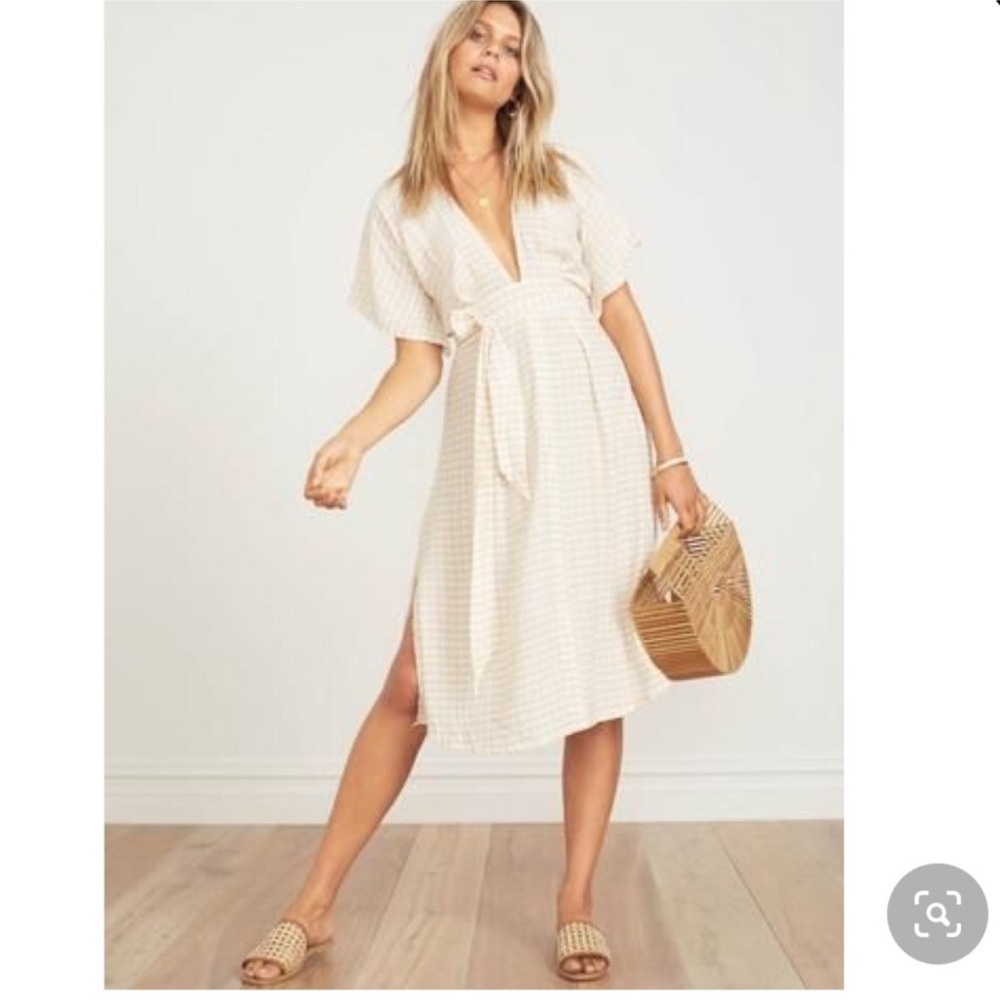 Faithfull the brand Mustang midi dress in kivotos